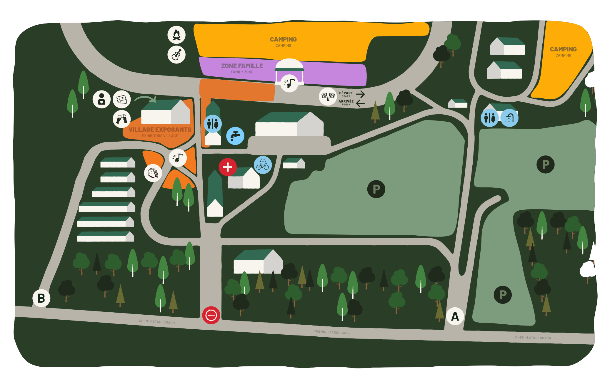Plan de site Gravelooza 2026 sans légende